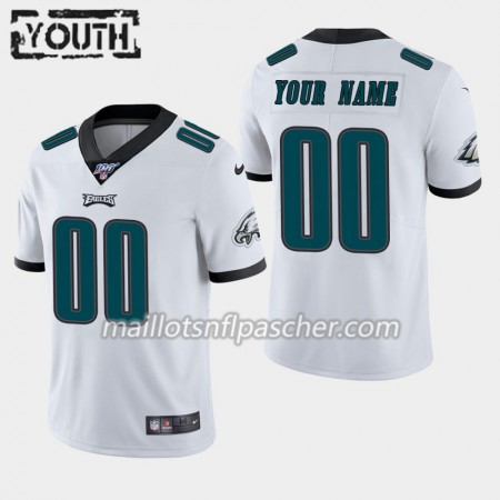 Maillot Philadelphia Eagles Custom Nike Blanc 100th - Enfant